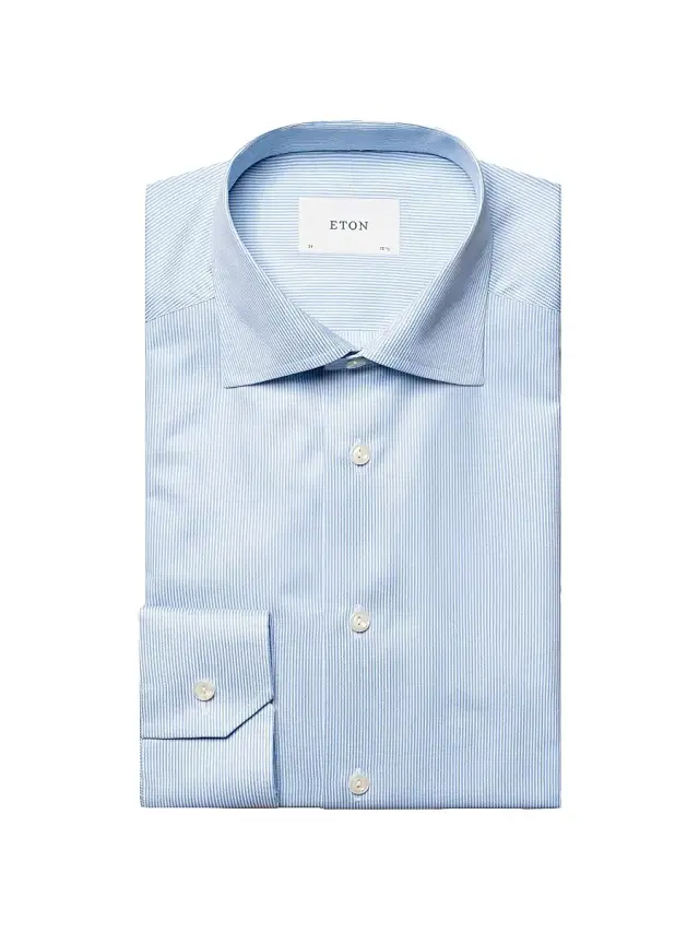 Men's Slim-Fit Striped Shirt - Blue