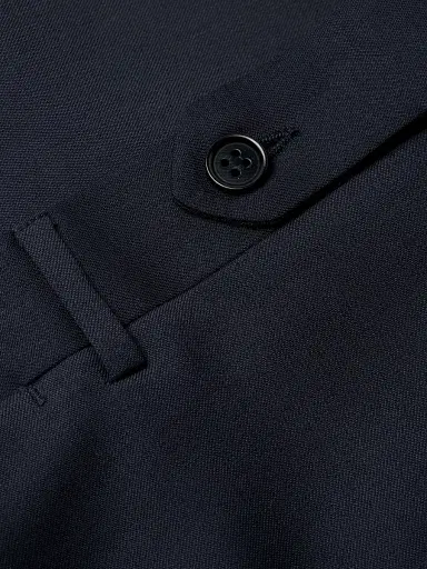 Canali Men's Slim-Fit Wool Trousers - Navy - Size 38 | Thumbnail 6