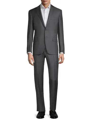 Canali Men's Regular Fit Solid Two-Piece Suit | Thumbnail 3