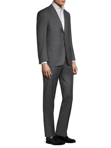 Canali Men's Regular Fit Solid Two-Piece Suit | Thumbnail 4