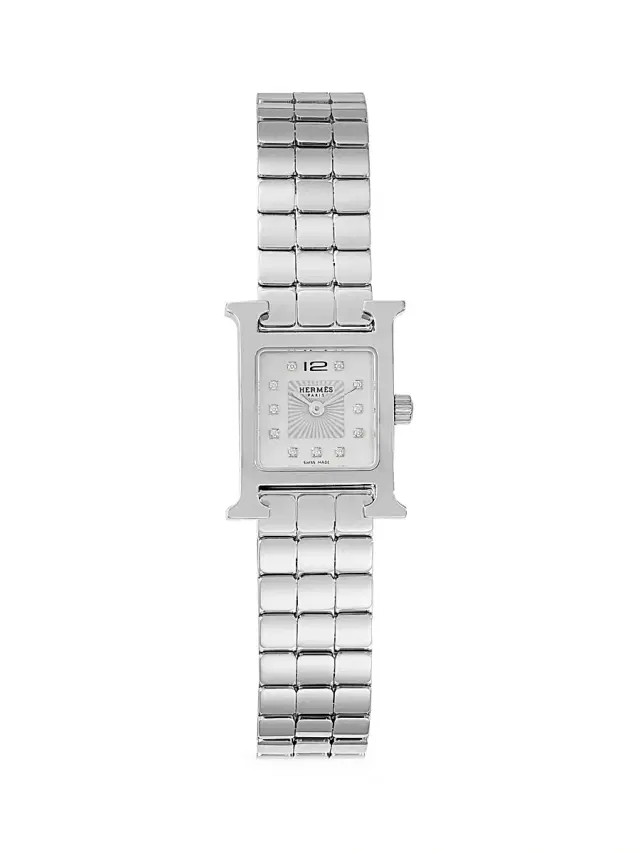 Women's Heure H 21MM Stainless Steel & Diamond Bracelet Watch
