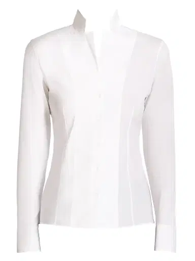 Akris Women's Stretch-Poplin Revers Collar Blouse | Thumbnail 1