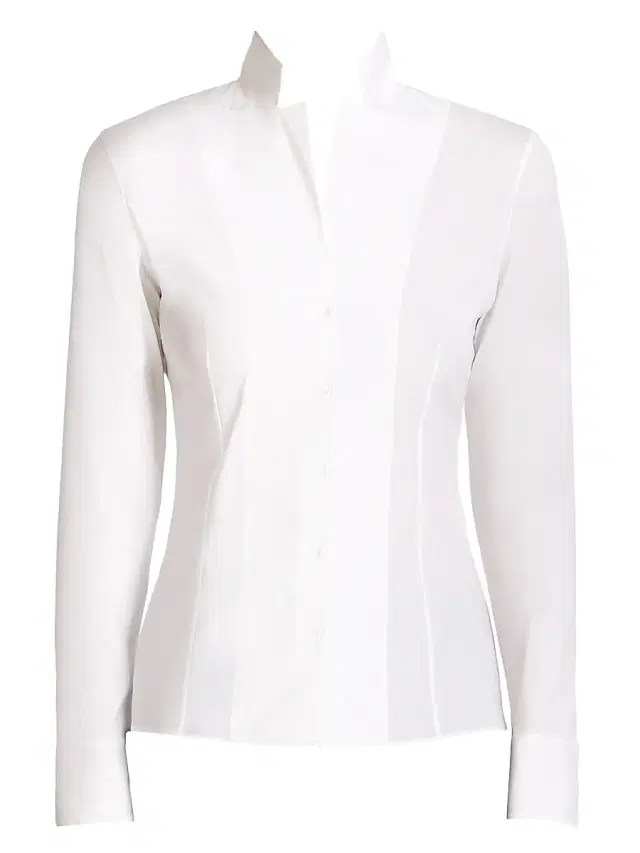 Akris Women's Stretch-Poplin Revers Collar Blouse - White