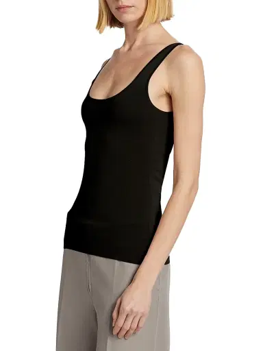 TOTEME Women's Compact Jersey Tank - Black - Size XL | Thumbnail 4