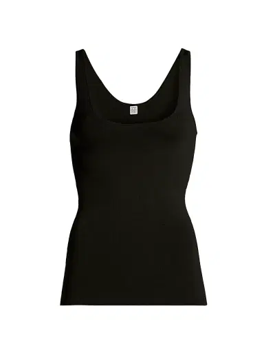 TOTEME Women's Compact Jersey Tank - Black - Size XL | Thumbnail 1