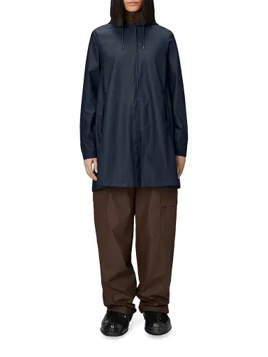 Rains Women's A-Line W Jacket - Navy - Size XL | Thumbnail 2 Rains Women's A-Line W Jacket - Navy - Size XL | Thumbnail 2