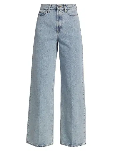 TOTEME Women's High-Rise Wide-Leg Jeans - Cool Blue - Size 29 | Thumbnail 1 TOTEME Women's High-Rise Wide-Leg Jeans - Cool Blue - Size 29 | Thumbnail 1