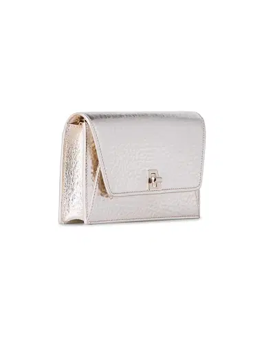 Akris Women's Anouk Metallic Leather Envelope Crossbody Bag - Stucco Metallic | Thumbnail 3 Akris Women's Anouk Metallic Leather Envelope Crossbody Bag - Stucco Metallic | Thumbnail 3
