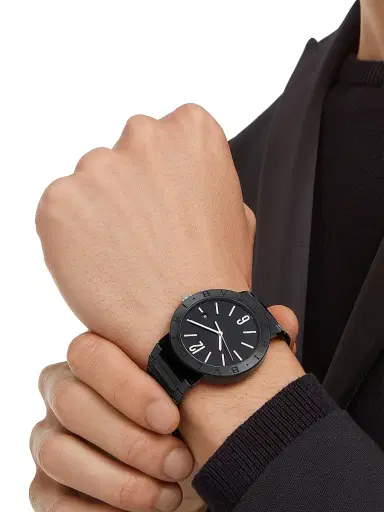 BVLGARI Men's Black Stainless Steel Bracelet Watch/41MM - Black | Thumbnail 5 BVLGARI Men's Black Stainless Steel Bracelet Watch/41MM - Black | Thumbnail 5