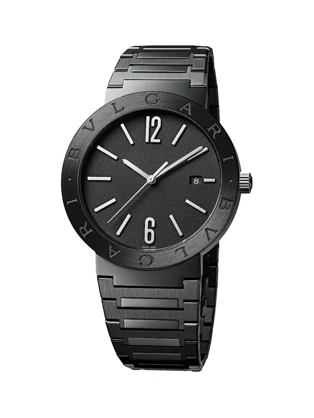 Men's Black Stainless Steel Bracelet Watch/41MM - Black Men's Black Stainless Steel Bracelet Watch/41MM - Black