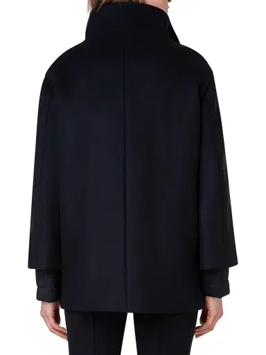 Akris punto Women's Core Layered Wool-Blend Jacket - Black - Size 12 | Thumbnail 5