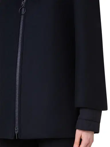 Akris punto Women's Core Layered Wool-Blend Jacket - Black - Size 12 | Thumbnail 6