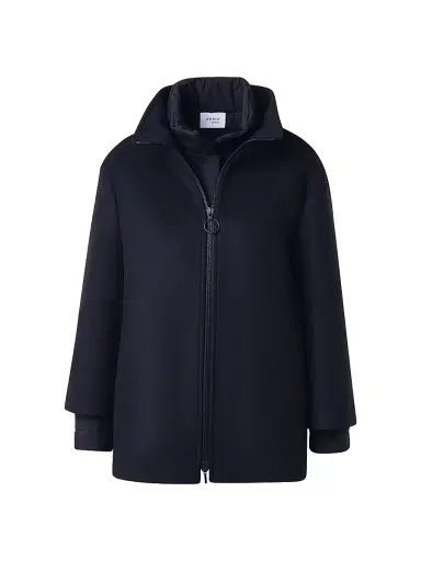 Akris punto Women's Core Layered Wool-Blend Jacket - Black - Size 12 | Thumbnail 1