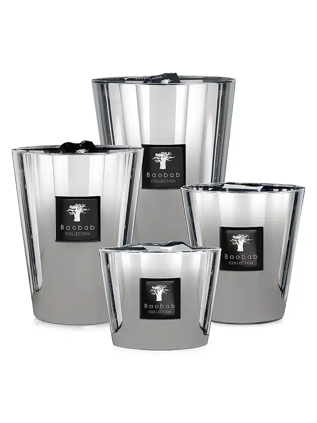 Baobab Collection Les Exclusives Max24 Platinum Candle - Silver Small
