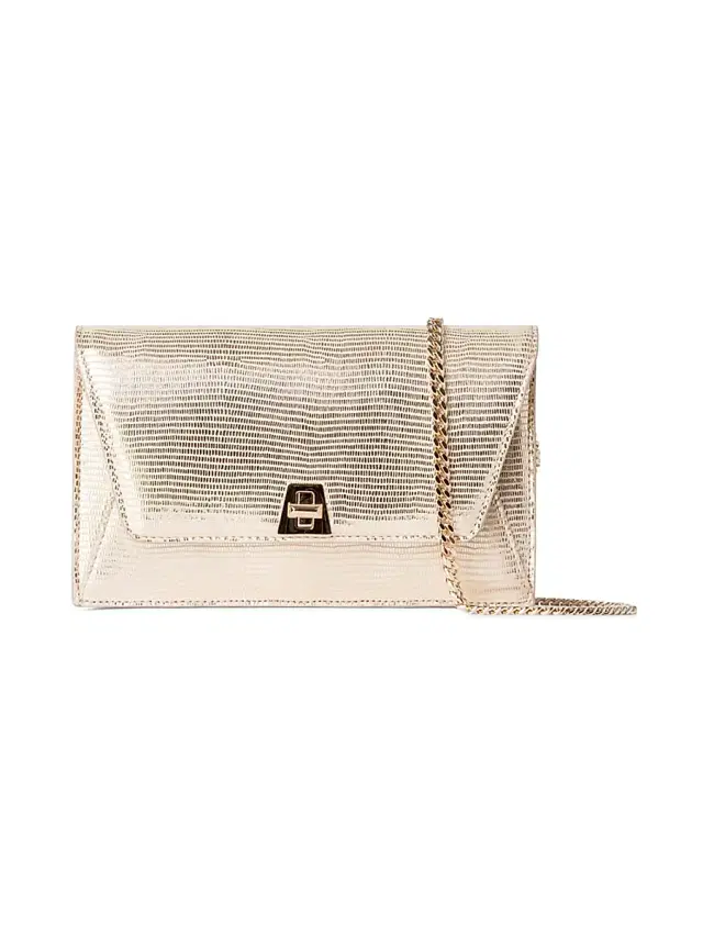 Akris Women's Anouk Envelope Patent Leather Crossbody Bag - Silver Metallic