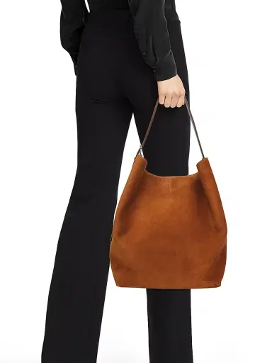 TOTEME Women's Suede Belted Tote Bag | Thumbnail 2 TOTEME Women's Suede Belted Tote Bag | Thumbnail 2