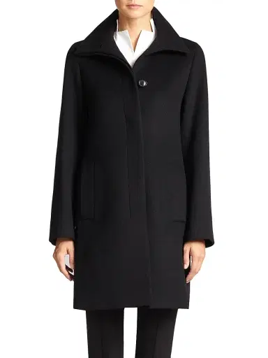 Akris Women's O'Neil Double-Layer Coat - Black - Size 18 | Thumbnail 4 Akris Women's O'Neil Double-Layer Coat - Black - Size 18 | Thumbnail 4