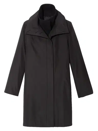 Akris Women's O'Neil Double-Layer Coat - Black - Size 18 | Thumbnail 1 Akris Women's O'Neil Double-Layer Coat - Black - Size 18 | Thumbnail 1