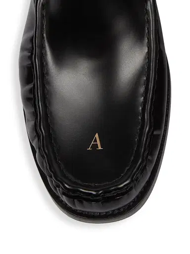 Acne Studios Men's Boafer Leather Loafers - Black - Size 13 | Thumbnail 4