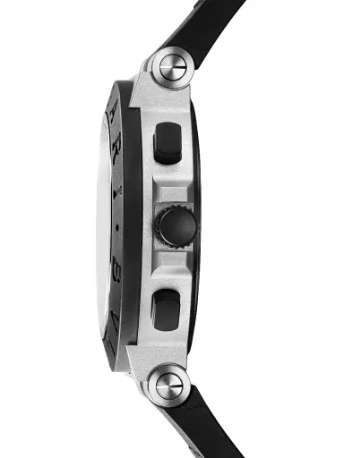BVLGARI Men's Black Aluminium-Titanium & Rubber Chronograph Bracelet Watch - Black | Thumbnail 4