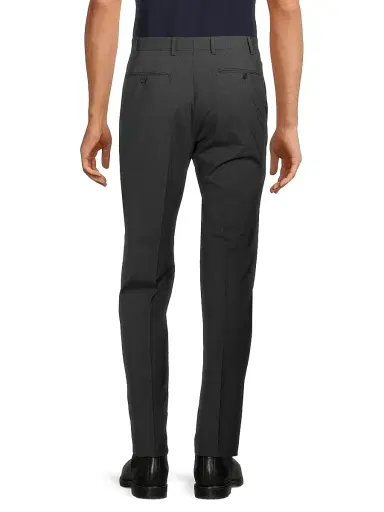 Canali Men's Stretch Wool-Blend Trousers - Dark Grey - Size 38 | Thumbnail 5 Canali Men's Stretch Wool-Blend Trousers - Dark Grey - Size 38 | Thumbnail 5