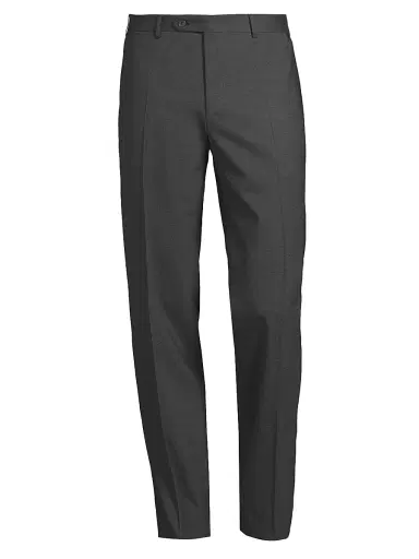 Canali Men's Stretch Wool-Blend Trousers - Dark Grey - Size 38 | Thumbnail 1 Canali Men's Stretch Wool-Blend Trousers - Dark Grey - Size 38 | Thumbnail 1