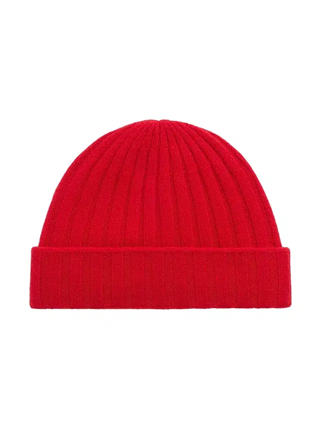 Women's Ps24 Rib-Knit Cashmere Beanie - Poppy