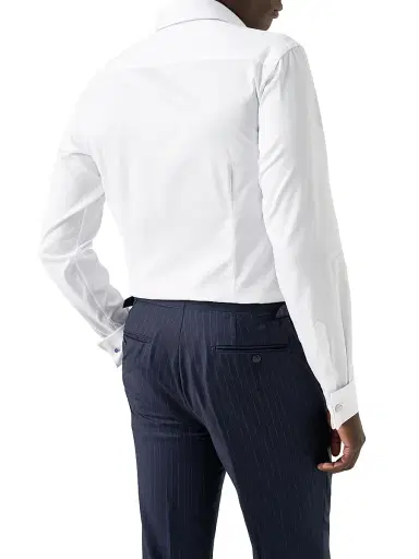 Eton Men's Contemporary-Fit French-Cuff Twill Shirt | Thumbnail 3 Eton Men's Contemporary-Fit French-Cuff Twill Shirt | Thumbnail 3