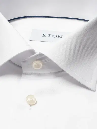 Eton Men's Contemporary-Fit French-Cuff Twill Shirt | Thumbnail 4 Eton Men's Contemporary-Fit French-Cuff Twill Shirt | Thumbnail 4
