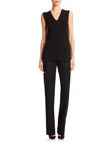 Akris Women's Carole Double-Face Wool Pants | Thumbnail 2