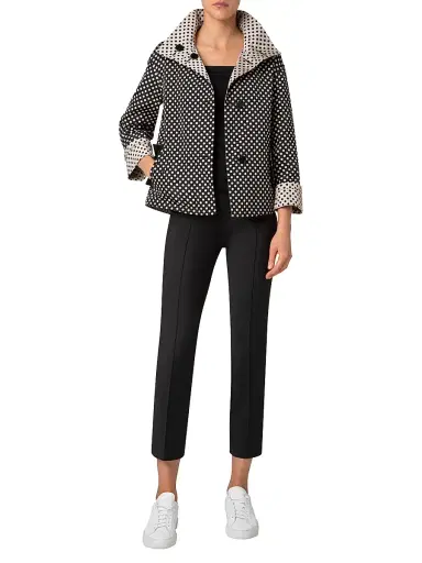 Akris punto Women's Polka Dot Cropped Jacket | Thumbnail 2 Akris punto Women's Polka Dot Cropped Jacket | Thumbnail 2