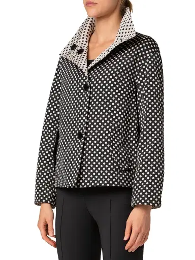 Akris punto Women's Polka Dot Cropped Jacket | Thumbnail 4 Akris punto Women's Polka Dot Cropped Jacket | Thumbnail 4