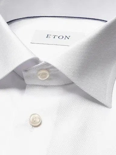 Eton Men's Contemporary-Fit Cavalry Twill French-Cuff Dress Shirt - White | Thumbnail 5 Eton Men's Contemporary-Fit Cavalry Twill French-Cuff Dress Shirt - White | Thumbnail 5
