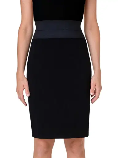 Akris punto Women's Essentials High-Waist Pencil Skirt - Black - Size 18 | Thumbnail 2