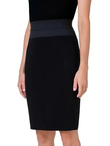 Akris punto Women's Essentials High-Waist Pencil Skirt - Black - Size 18 | Thumbnail 3