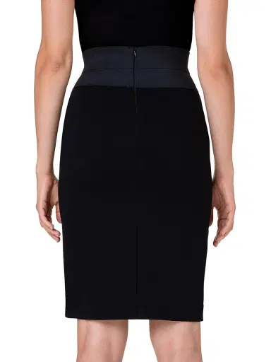 Akris punto Women's Essentials High-Waist Pencil Skirt - Black - Size 18 | Thumbnail 4