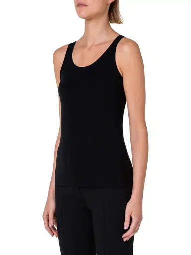 Akris punto Women's Elements Wool Tank Top - Black - Size 16 | Thumbnail 4 Akris punto Women's Elements Wool Tank Top - Black - Size 16 | Thumbnail 4