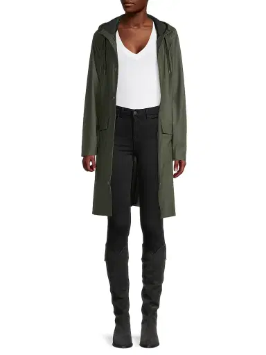 Rains Women's Curve Hooded Rain Jacket | Thumbnail 2 Rains Women's Curve Hooded Rain Jacket | Thumbnail 2