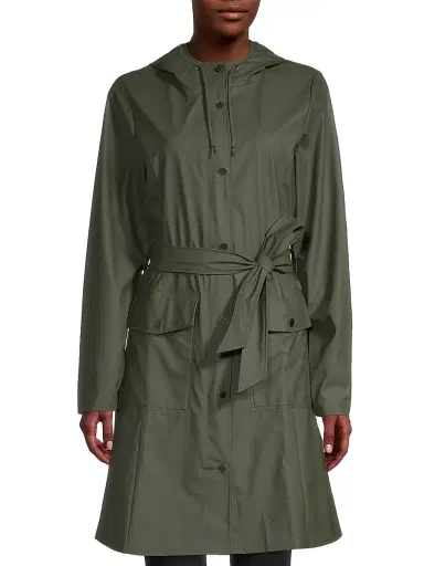 Rains Women's Curve Hooded Rain Jacket | Thumbnail 3 Rains Women's Curve Hooded Rain Jacket | Thumbnail 3