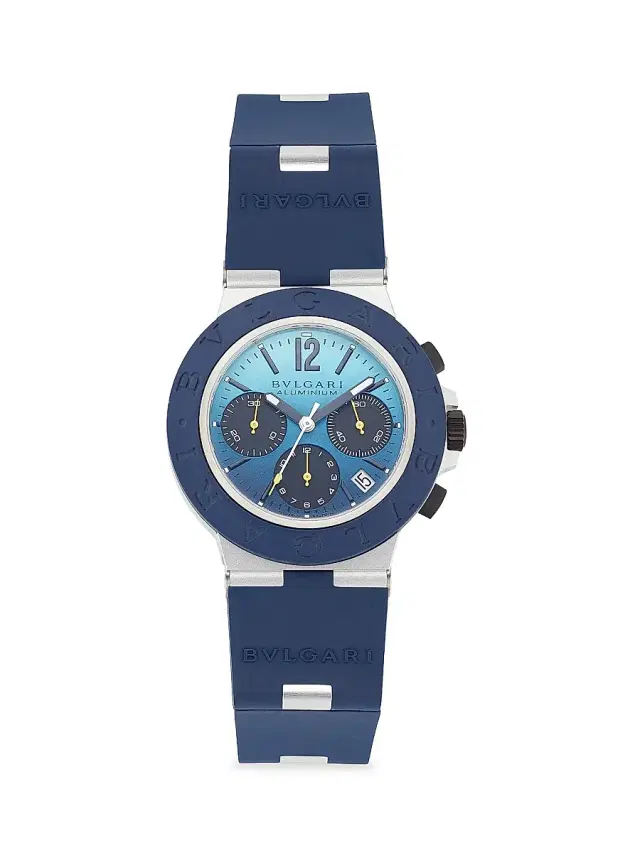 Women's Aluminum, Titanium & Rubber Strap Watch/40MM - Blue Women's Aluminum, Titanium & Rubber Strap Watch/40MM - Blue