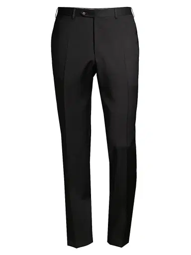Canali Men's Wool Trousers - Black - Size 42 | Thumbnail 1 Canali Men's Wool Trousers - Black - Size 42 | Thumbnail 1