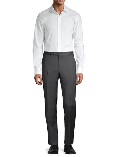 Canali Men's Wool Trousers - Charcoal - Size 38 | Thumbnail 2 Canali Men's Wool Trousers - Charcoal - Size 38 | Thumbnail 2