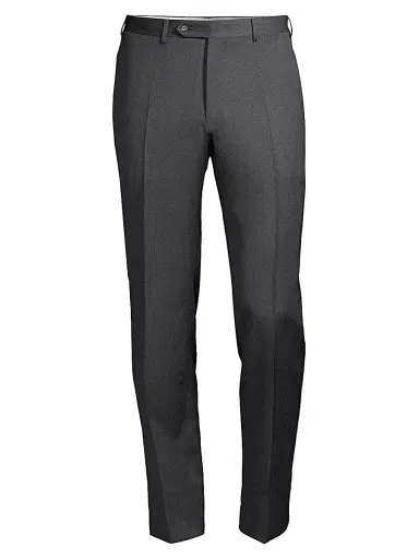 Canali Men's Wool Trousers - Charcoal - Size 38 | Thumbnail 1 Canali Men's Wool Trousers - Charcoal - Size 38 | Thumbnail 1
