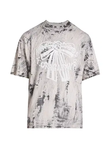Acne Studios Men's Exford U Bow Logo Cotton T-Shirt | Thumbnail 1 Acne Studios Men's Exford U Bow Logo Cotton T-Shirt | Thumbnail 1