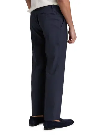 Canali Men's Stretch Wool Trousers - Blue - Size 32 | Thumbnail 5