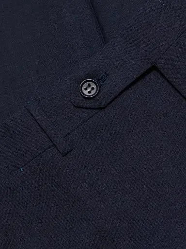 Canali Men's Stretch Wool Trousers - Blue - Size 32 | Thumbnail 7
