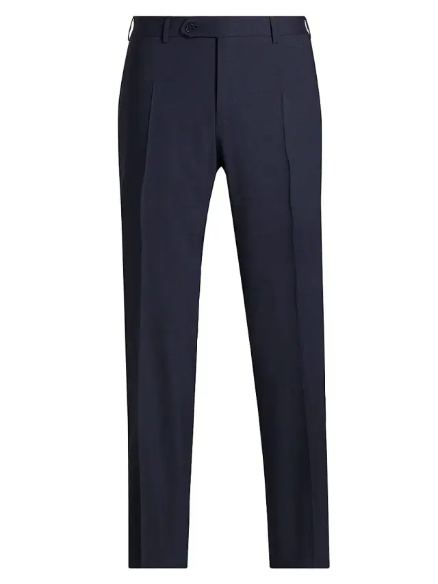 Men's Stretch Wool Trousers - Blue