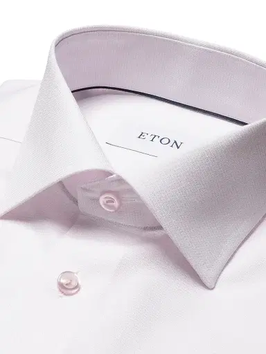 Eton Men's Contemporary-Fit Textured Solid Shirt - Pink Red - Size 18 | Thumbnail 6