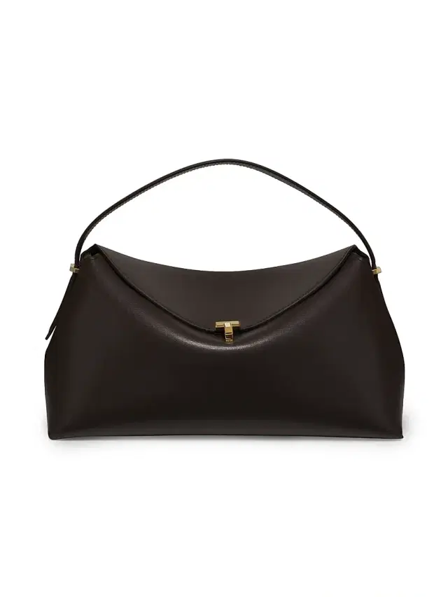 Toteme Women's T-Lock Leather Top Handle Bag - Bark