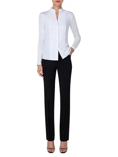 Akris punto Women's Elements Poplin Blouse - White - Size 16 | Thumbnail 2